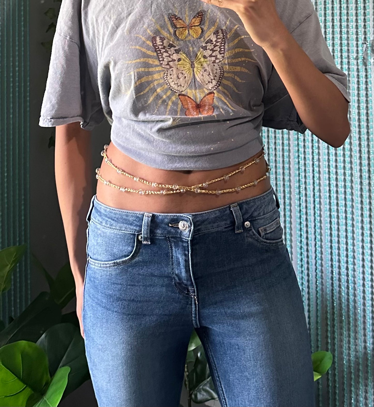 Crochet Waist Beads - Gold